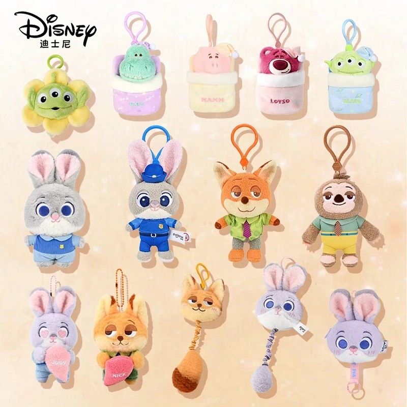 sney Lotso Alien Bolt Judy Hopps Nick Wilde Plush Toy Backpack Pent Cartoon & Cute Doll keyring Chil