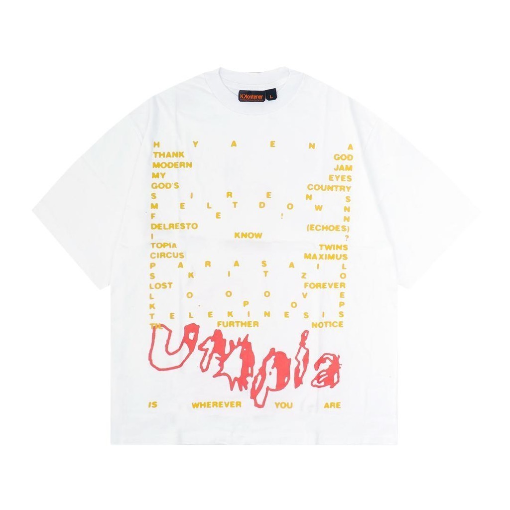 KKONTENER TRAVIS SCOTT UTOPIA  RELAXED FIT TSHIRT WHITE