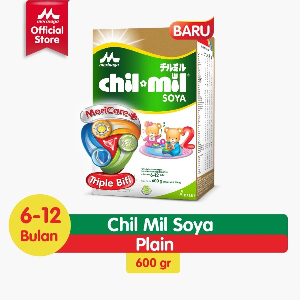 MORINAGA CHIL MIL SOYA Susu Formula Bayi Usia 6-12 Bulan 600g