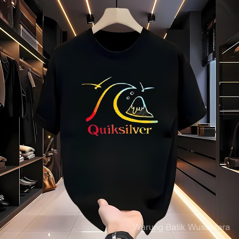 Baju Kaos [100% Original] Kaos Quiksilver Pria Oversize Katun Premium, Keren & Nyaman