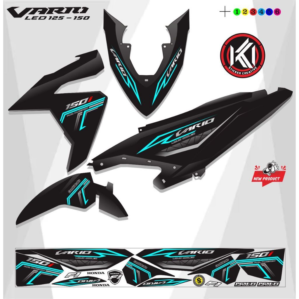 STRIPING MOTOR VARIO 125-150 VARIASI MOTIP LIS / STICKER MOTOR VARIO 125-150 MOTIP LIS K55 STICKER