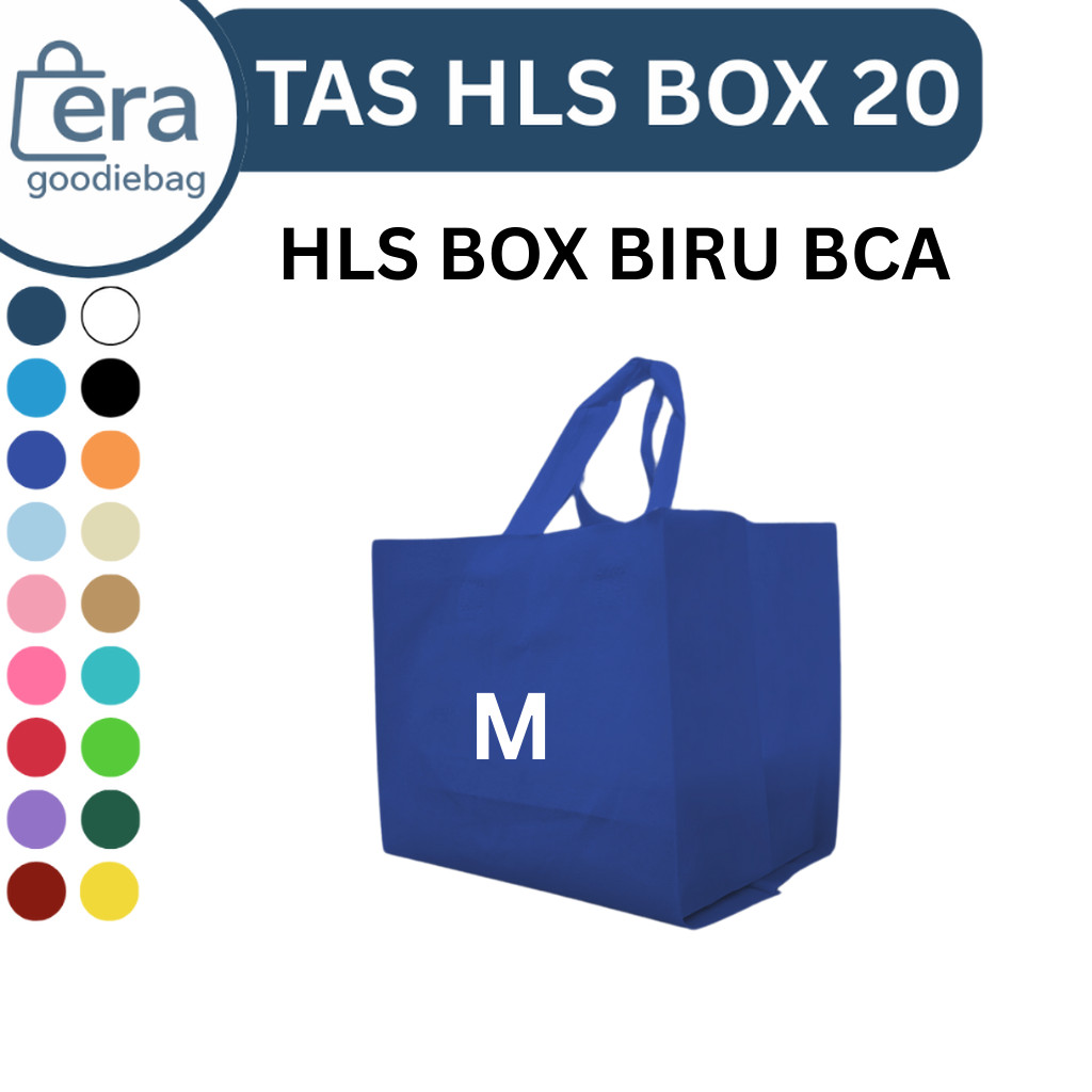 Tas hajatan bahan kain spunbond ukuran box 20 tas hajatan/tas besek/ tas nasi kotak