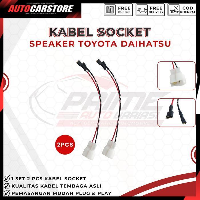 [ ACSports ] Soket Kabel PNP Speaker mobil Toyota Daihatsu - Kabel Soket Speaker Mobil Toyota Plug n