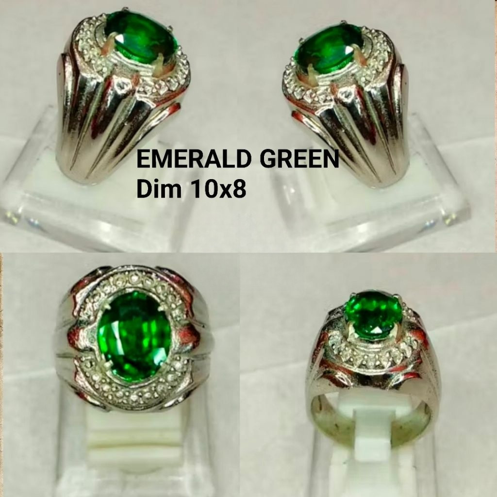 CINCIN BATU PERMATA EMERALD GREEN