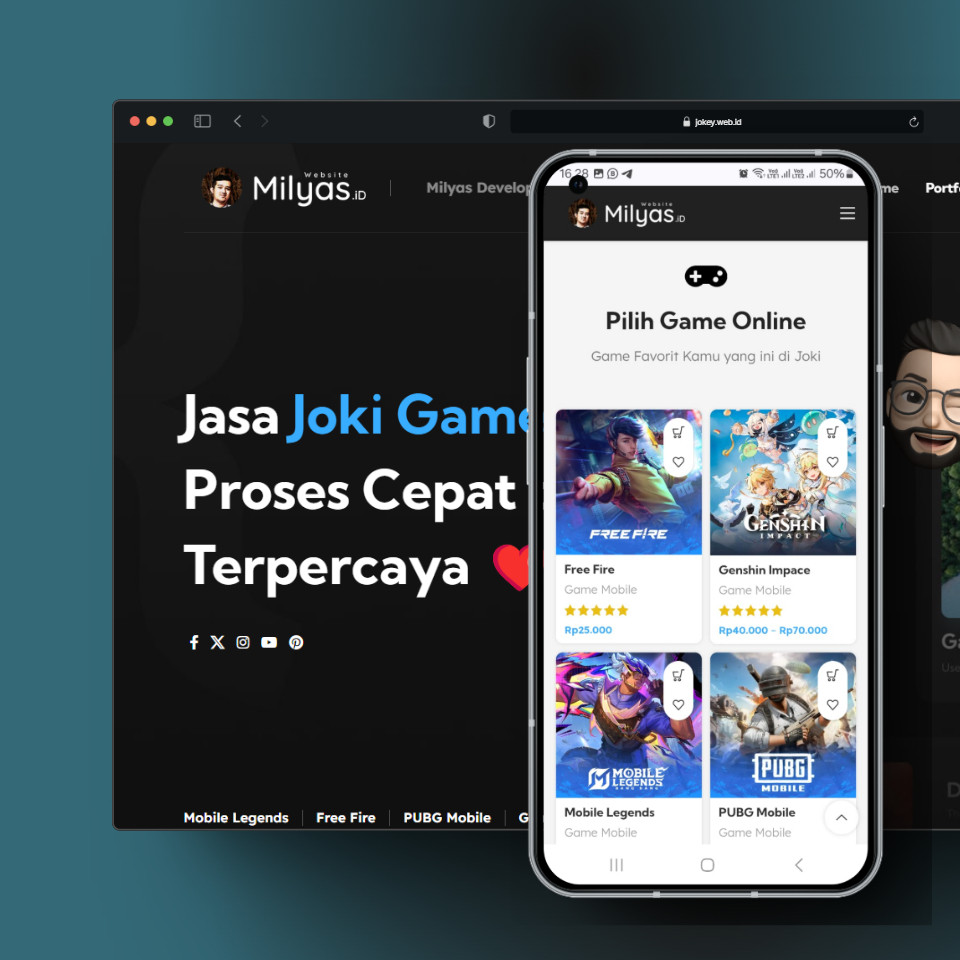 Template Website Joki Game Online WordPress