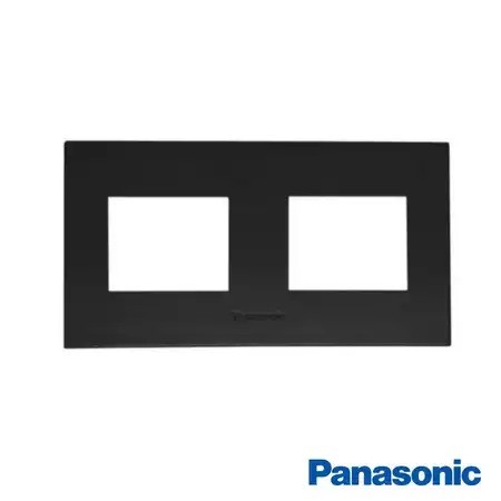 Panasonic Frame Saklar 2 Gang 4 Device Hitam (WESJ 78049B)