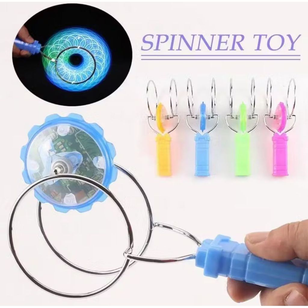 mainan gasing magnetik roda gyro bercahaya (magnetic gyro wheel light up toy) Ps