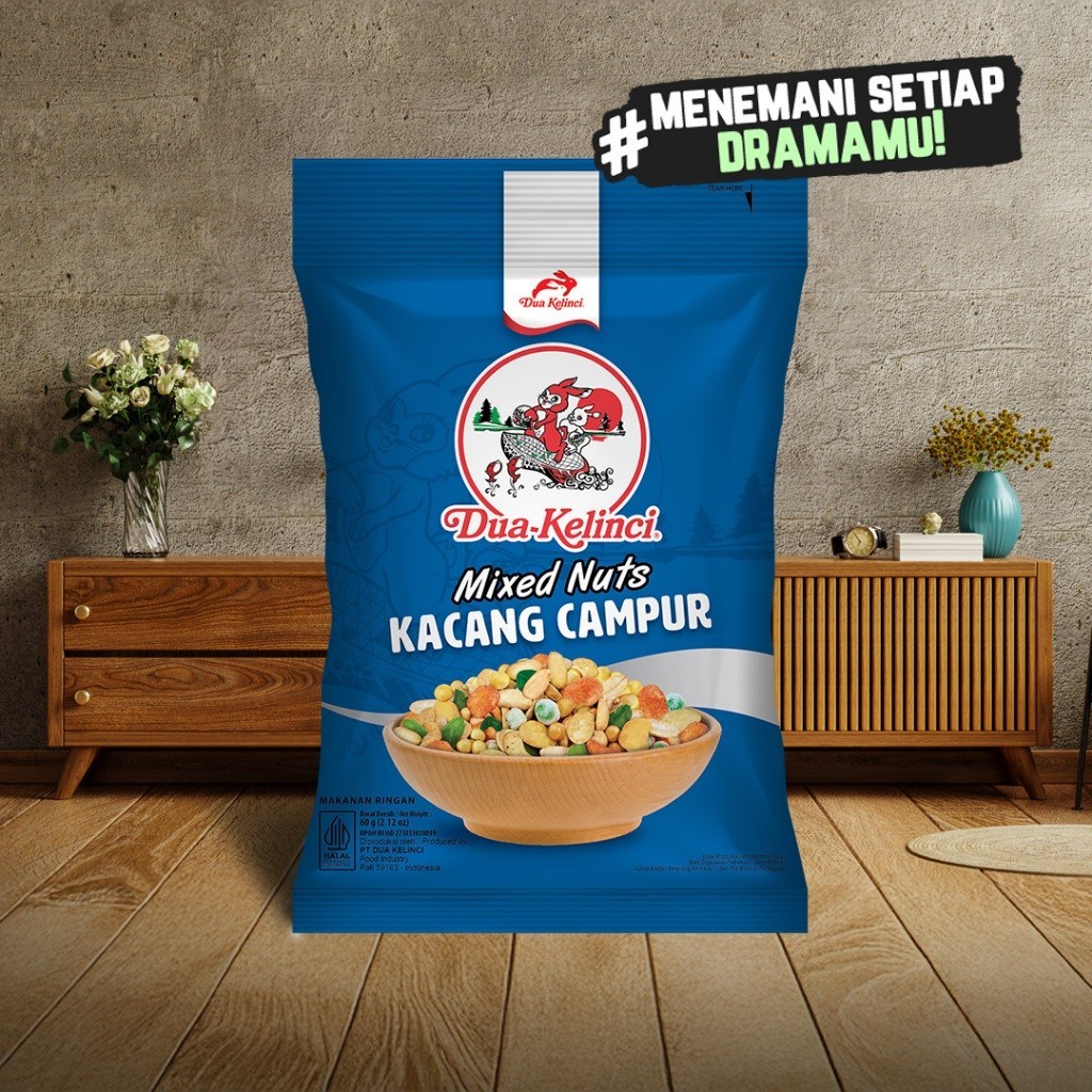 Glx DUA KELINCI Kacang Campur Mix Nut 60 gram - KAYA SERAT