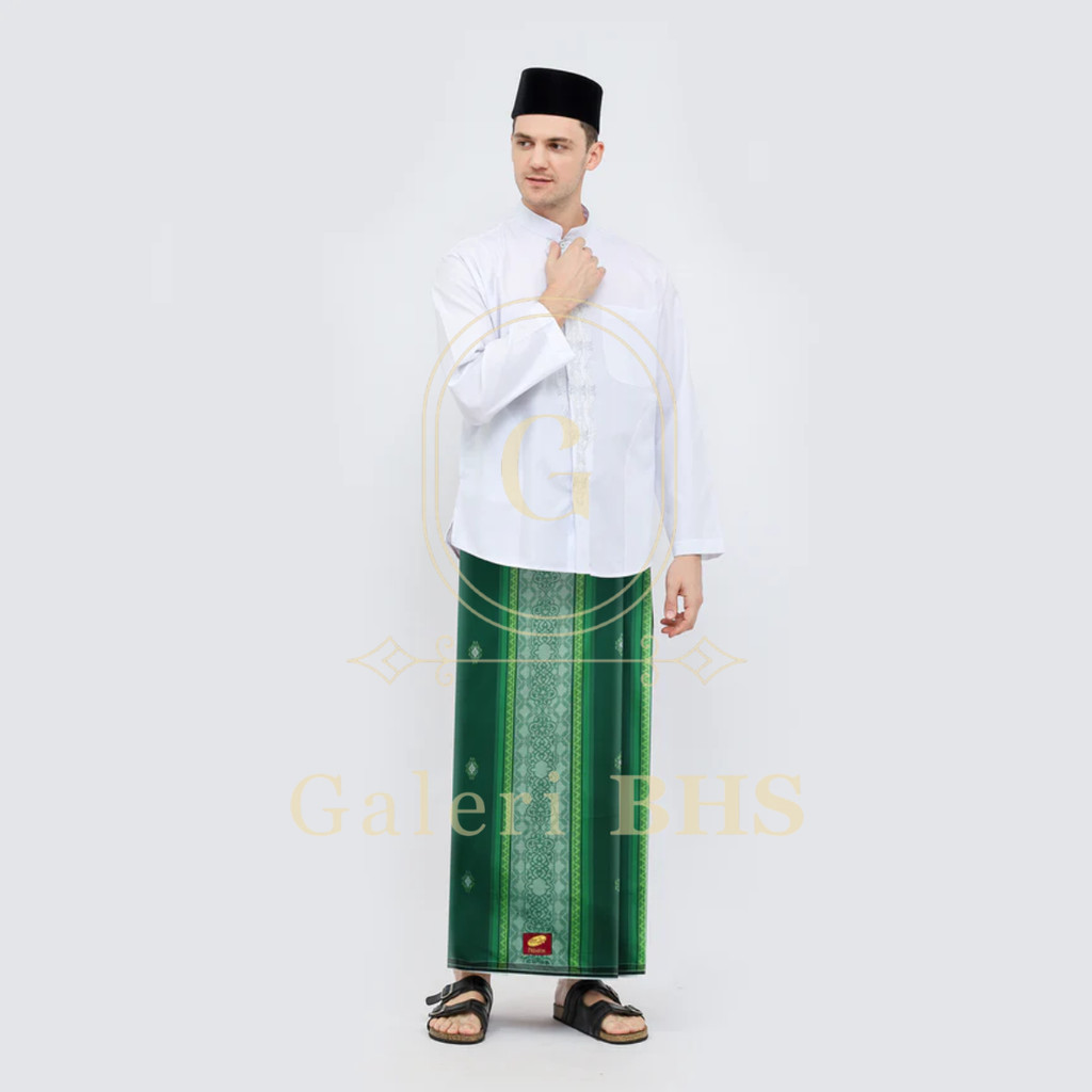 Sarung ATLAS Premium 790 Jacquard Songket Hijau 01