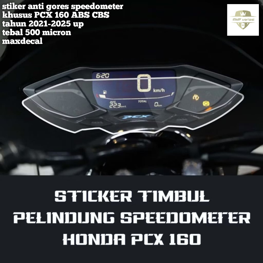COD Stiker Anti Gores Speedometer PCX 160 ABS CBS tahun 2021 2022 2021 2024 2025 Transparan / Pelind