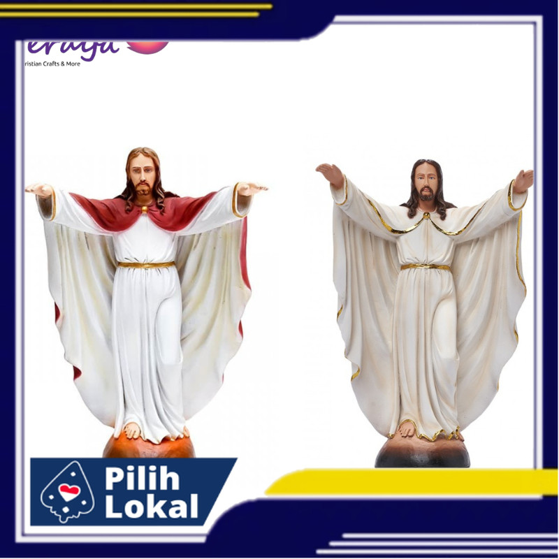 Patung Tuhan Yesus Memberkati 40cm / Besar - Patung Rohani - Patung Yesus