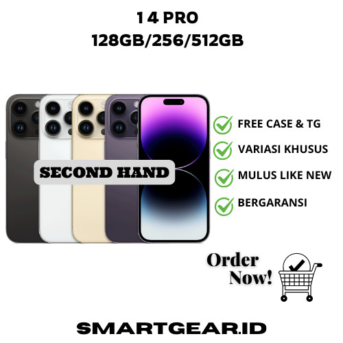 iphone second 14 pro 512gb 256gb 128gb minus fullset original variasi khusus mulus bisa game 14pro