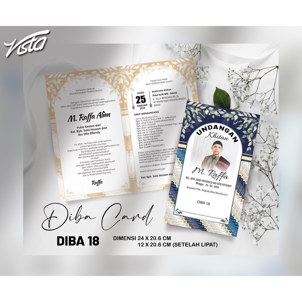 Blangko Undangan   Diba Card 18   Invitation