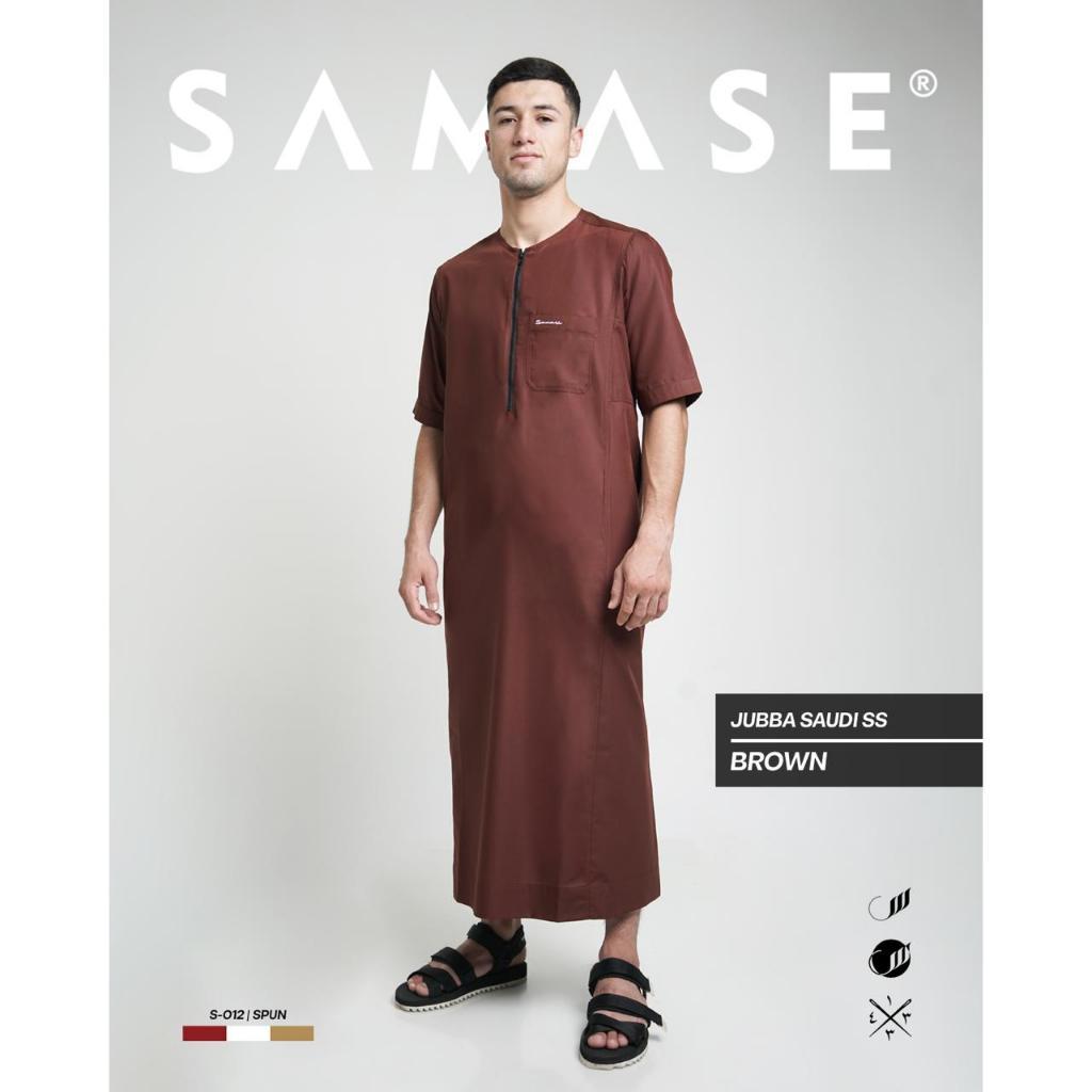 Samase S012 Baju Gamis Pria Muslim Dewasa Jubah Lengan Pendek