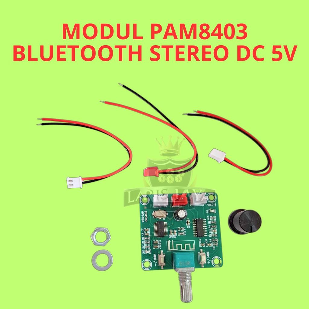PAM8403 Bluetooth 5.0 Stereo Audio Amplifier 5V DC Class D 5W×2 Mini Modul