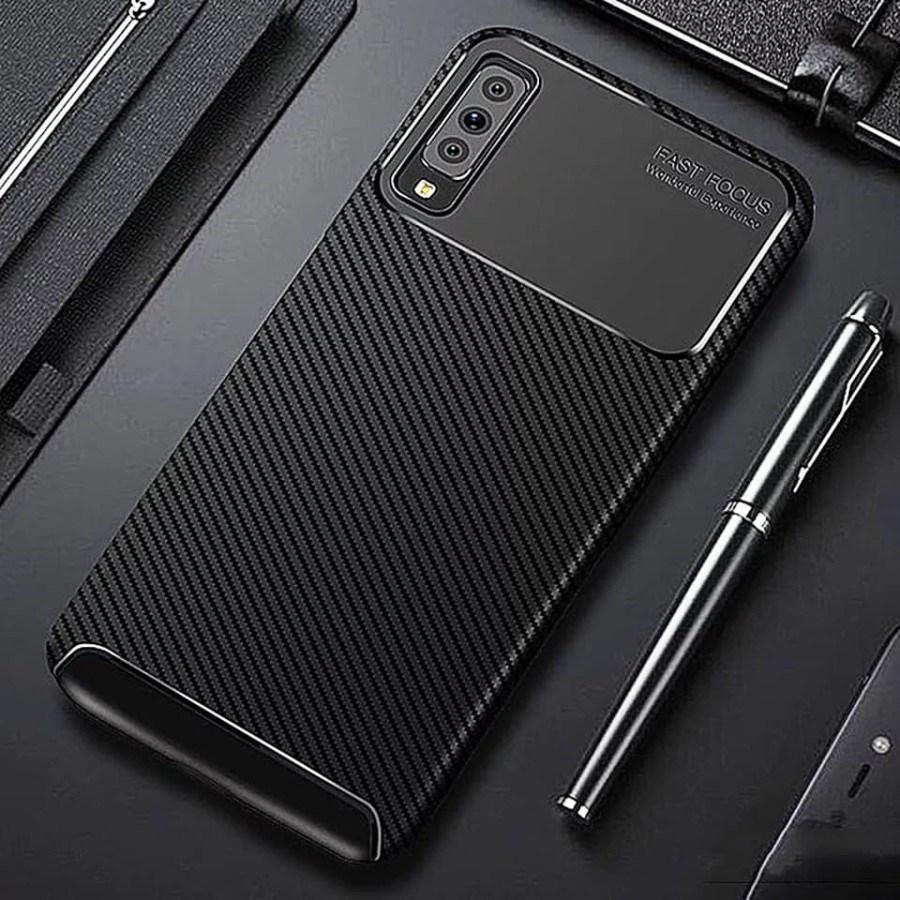 CASE SAMSUNG A7 2018 A750 CASE SLIM AUTOFOCUS CARBON ARMOR ANTI SHOCKPROOF - AUTOFOCUS NEW