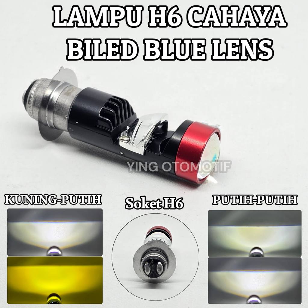 LAMPU H6 LASER PROJECTOR MINI BILED BLUE LENS