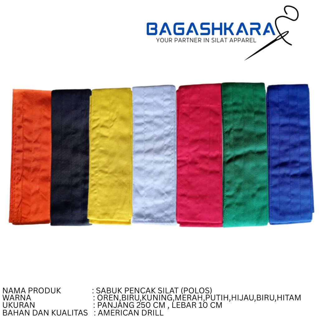 SABUK PENCAK SILAT POLOS LEBAR 10 CM / SABUK BELADIRI / SABUK PENCAK SILAT - BAGASHKARA SILAT APPARE