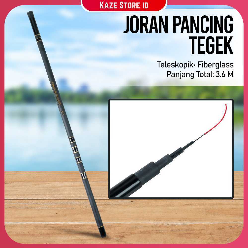 TaffSPORT Joran Pancing Tegek Fiberglass Fishing Rod - 360