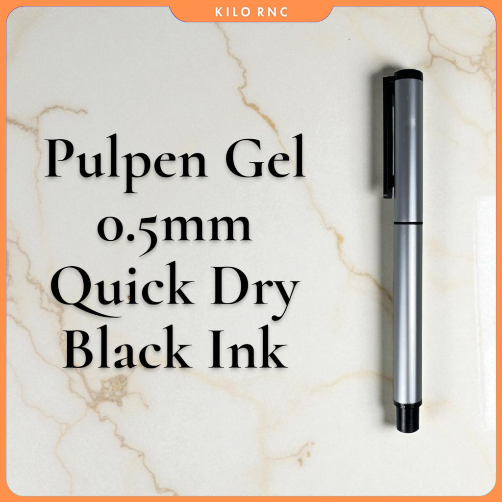 Kaco Pena Pulpen Gel 0.5mm TUBE Roller Quick Dry Black Ink 1 PCS - K80