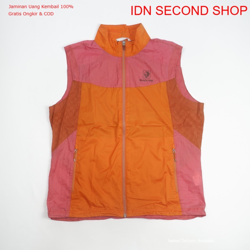 Black Yak Lightweight Sleeveless Windbreaker Vest Full Zip Outdoor Utility – Preloved