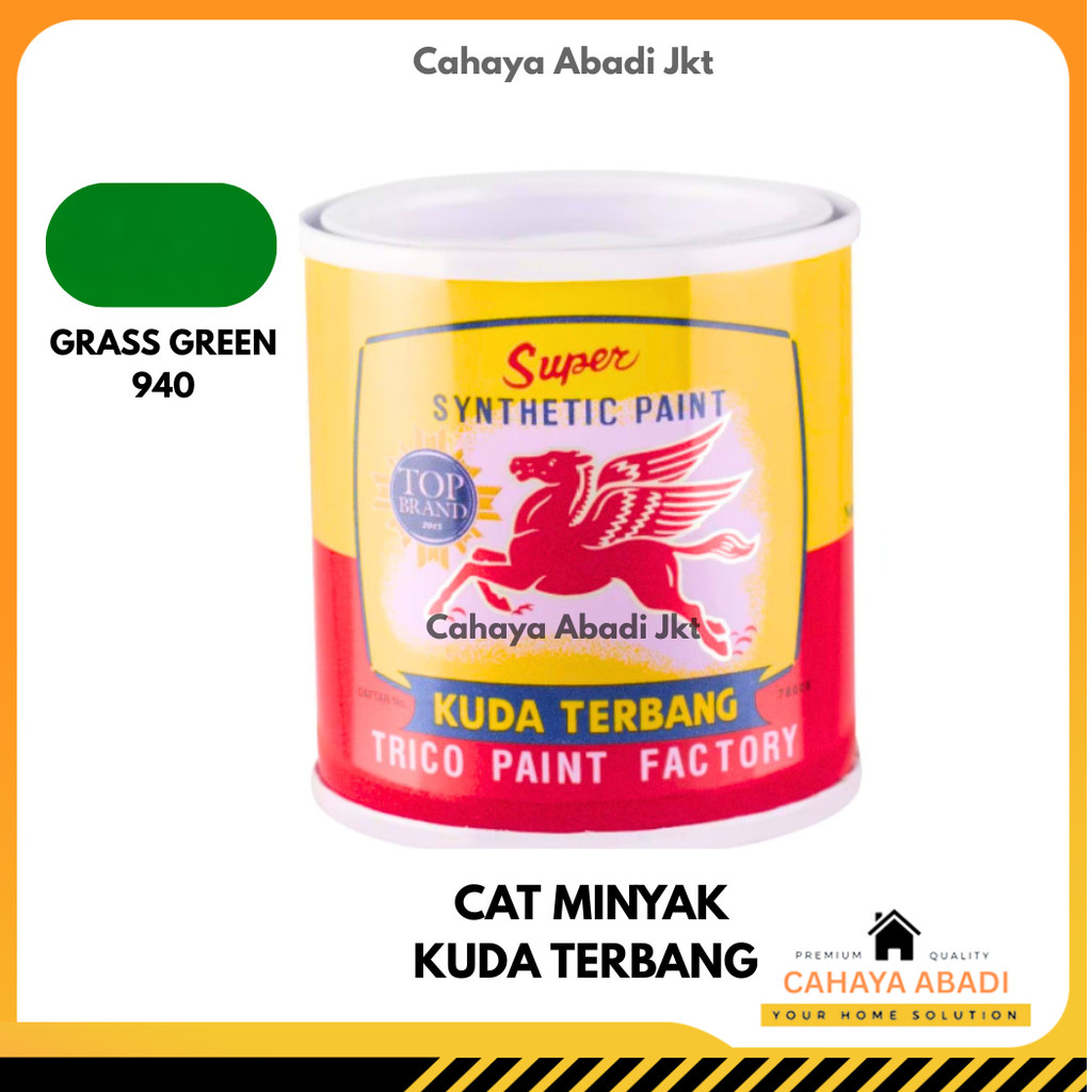 Cat Minyak Kuda Terbang Hijau 940 / Cat Minyak Kuda Terbang Grass Green 940