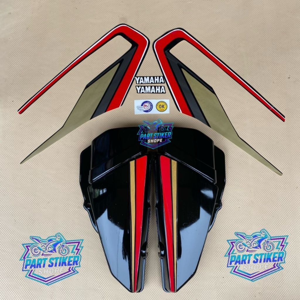 COVER BOK AKI RX KING HITAM FULLSET STRIPING RX KING 92 MERAH TEPONG AKI RX KING HITAM BOK AKI RX KI