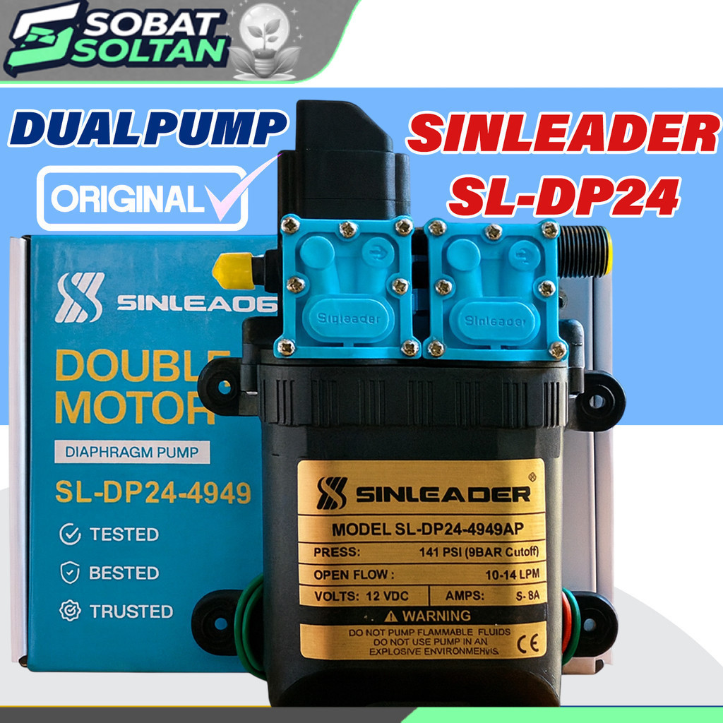 Pompa dual pump dc 12v Sinleader SL-DP24 141 Psi Motor 4949