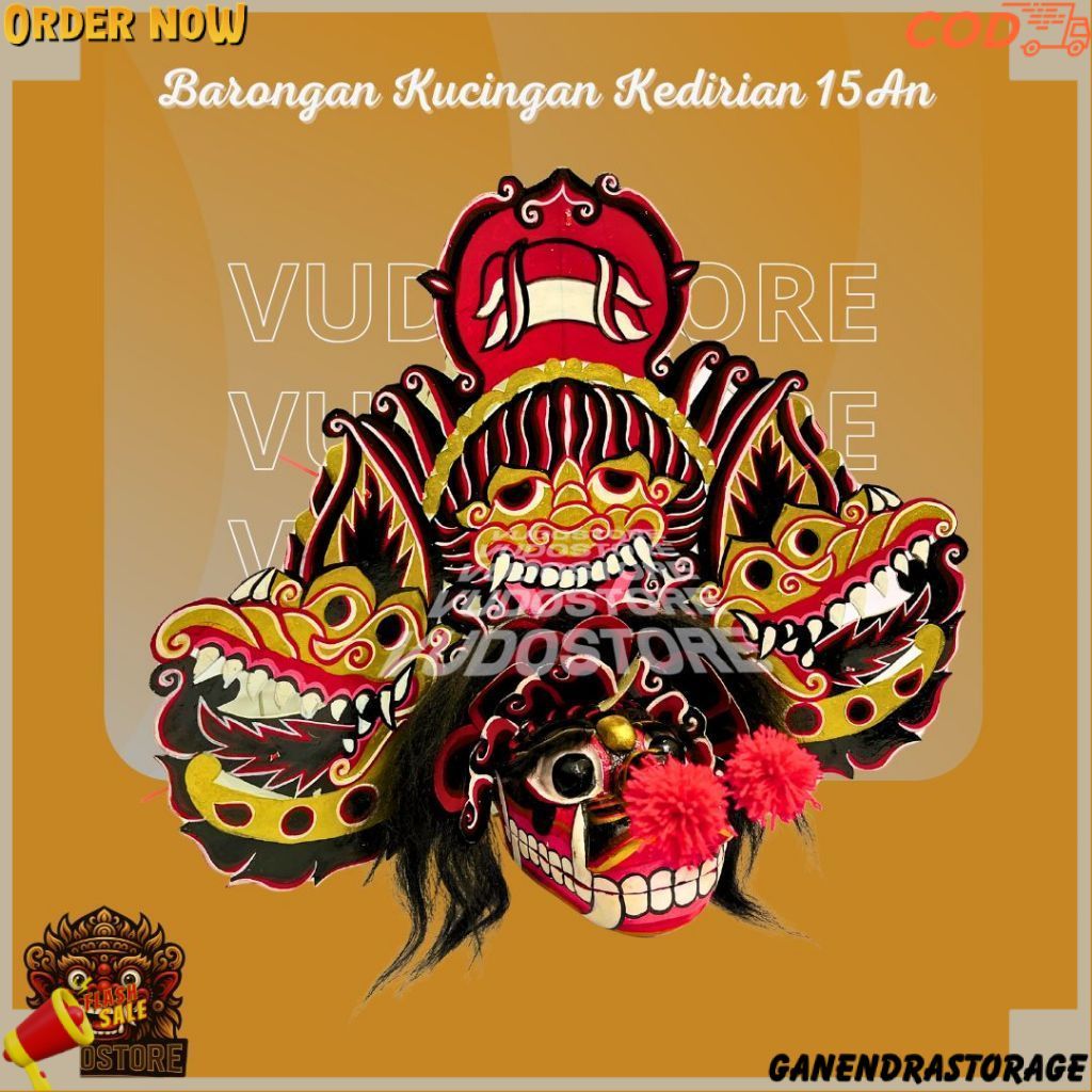 Barongan Asli Buat Pentas Ukuran 15 Barongan Kucingan Kedirian GND -70
