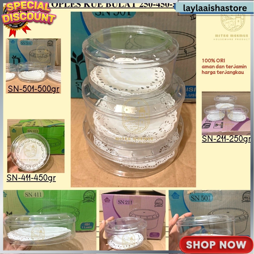 TERLARIS SALE TOPLES KUE NUAI 250-450-500 gram TOPLES NUAI SN 211 411 501 MODEL BULAT TOPLES LEBARAN