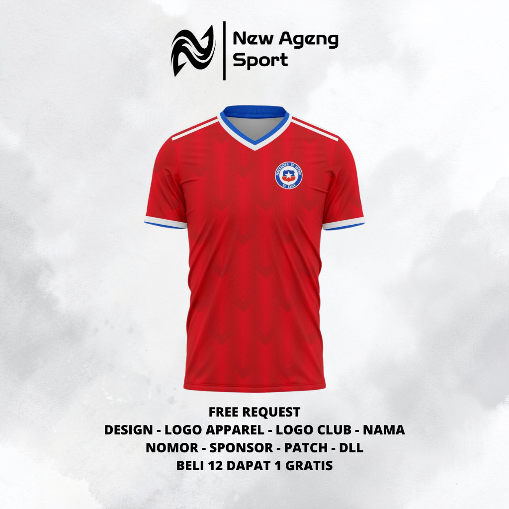 Jersey NasChile Home 2026 Chili Jersey Futsal Custom Jersey Bola custom Free Nameset