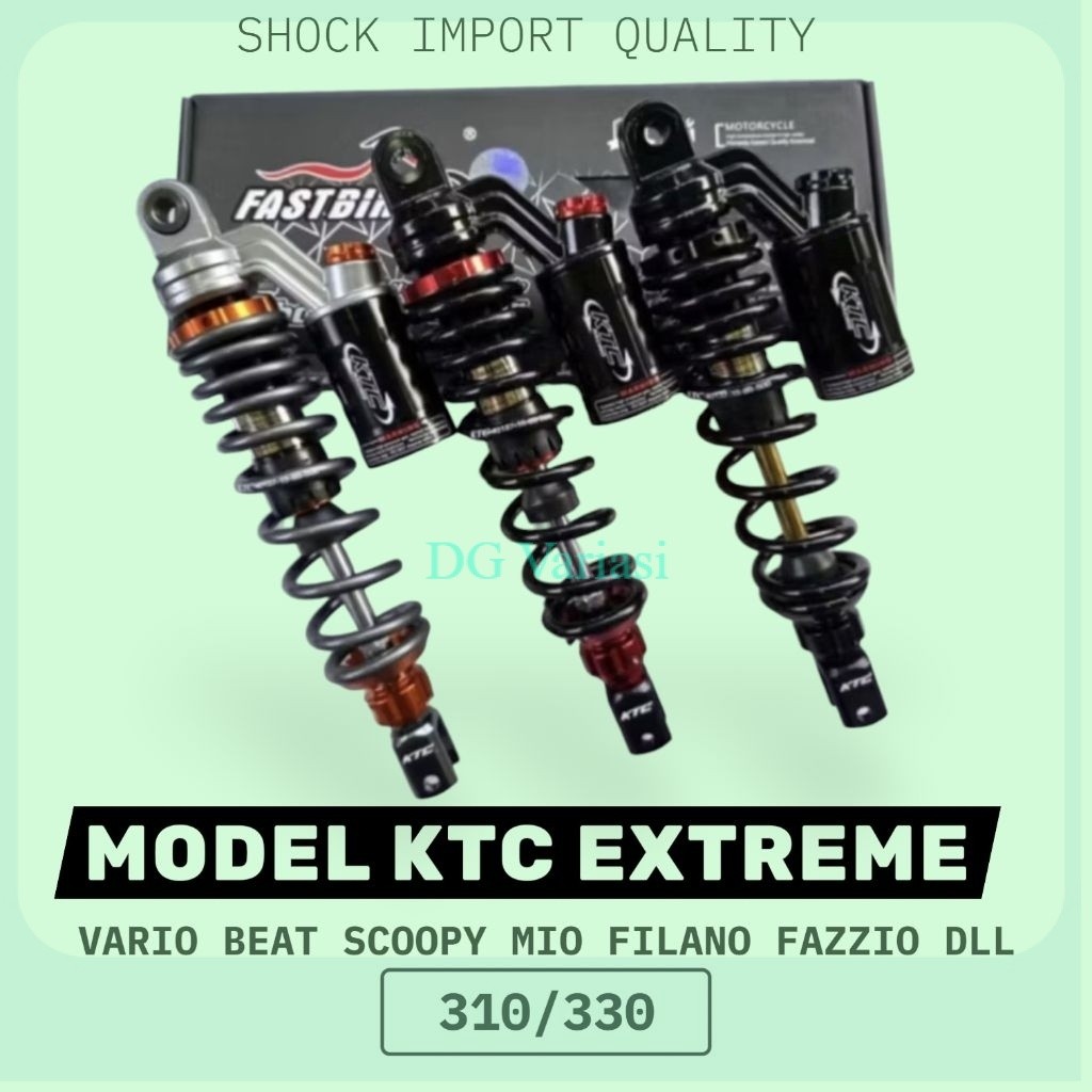 DG- EXTREME NEW - Shockbreakers Tabung Atas 310mm/330mm Shock Belakang COPYAN Model Extreme Vario Mi