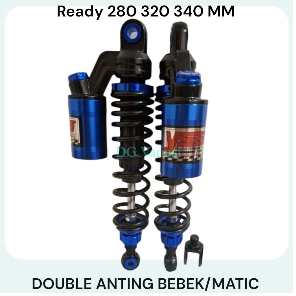 SHOCKBREAKER COPY YSS MODEL EXTREME BLUE BLACK SERIES DOUBLE TABUNG ATAS UK 280MM-320MM-340MM FOR MA