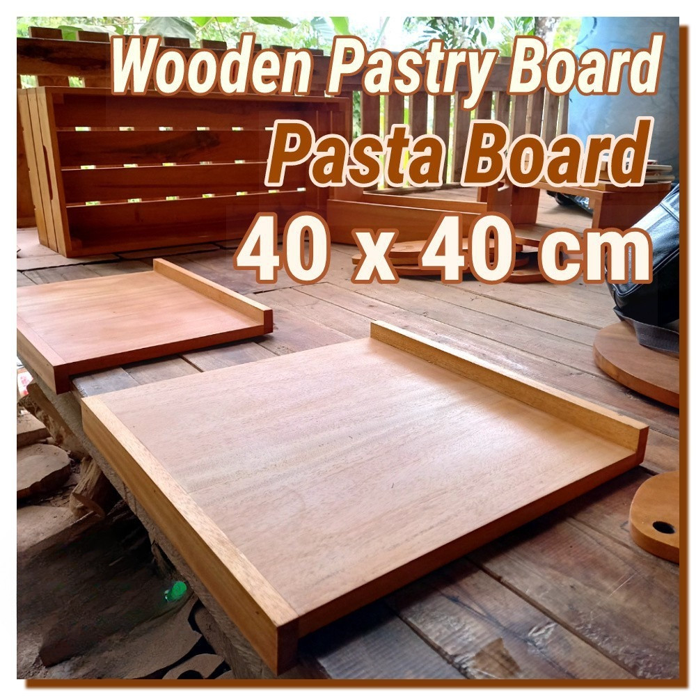Pastry board talenan kue 40x40cm kayu talenan adonan kue  pasta board / talenan kayu murah adonan
