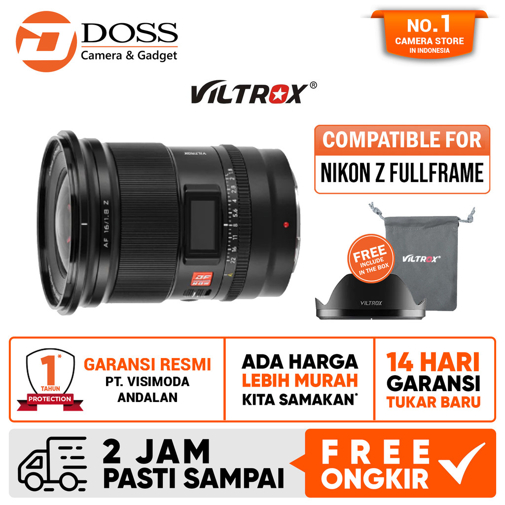 DOSS Makassar-Viltrox AF 16mm f1.8 Nikon Z Fullframe Viltrox 16 mm f/1.8-DOSS