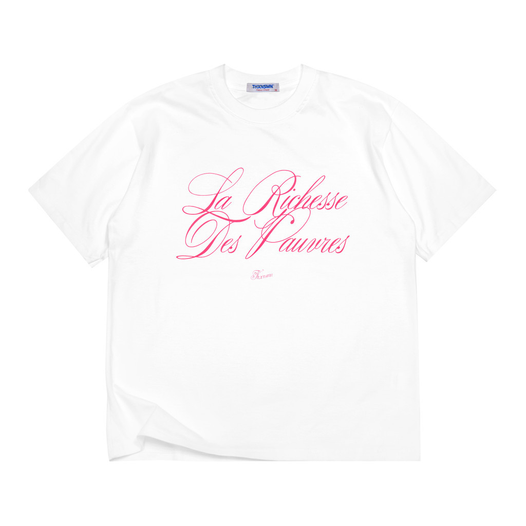 COD Tshirt Typo Rafaela Katun Putih Thanksinsomnia