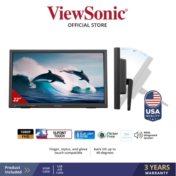 Monitor ViewSonic 22” IR Touch Monitor TD2223 / TD2223 -2 Touch HDMI-VGA