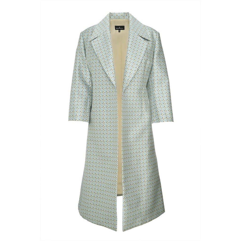 Buttonscarves Bimu Jacquard Long Blazer