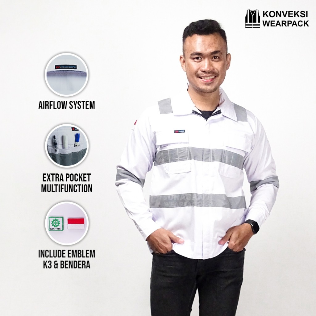 Wearpack Safety Atasan Warna Putih