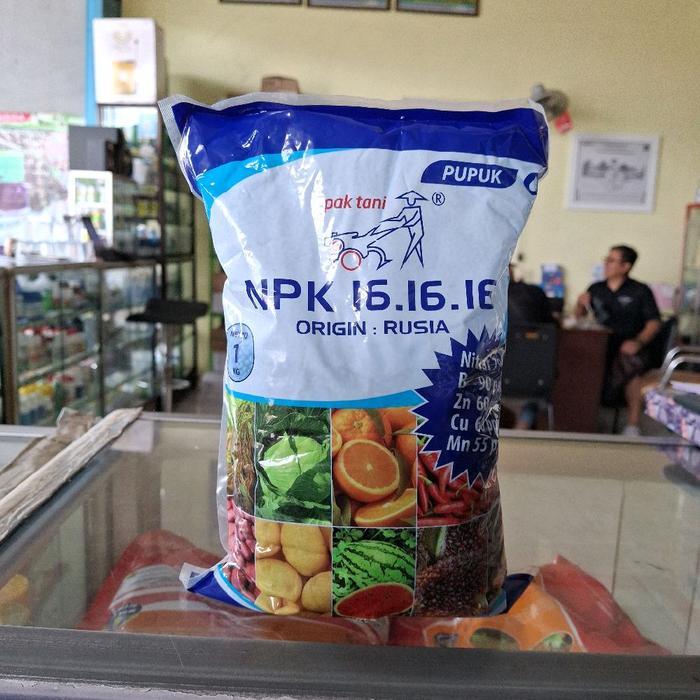Pupuk Pak Tani NPK 16 16 16 Biru Pak Tani Kemasan Repack 1 Kg