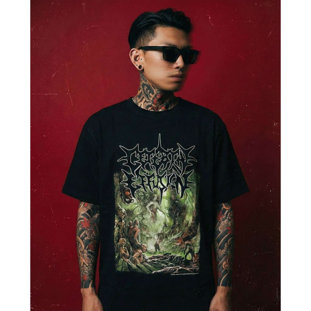 Tshirt Cerebral Effusion - Ominous Flesh Katun M-XXL