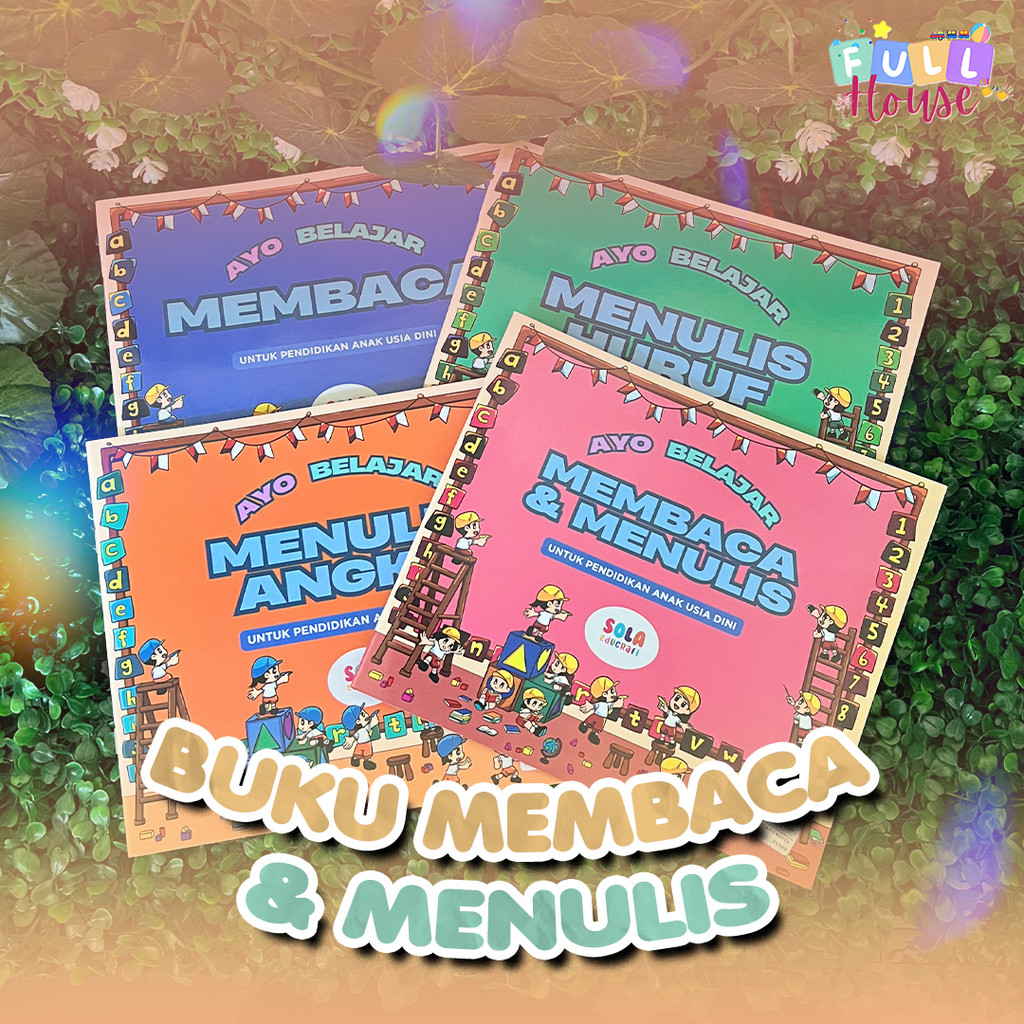 Buku Belajar Membaca, Menulis Huruf, Menulis Angka, Membaca Dan Menulis