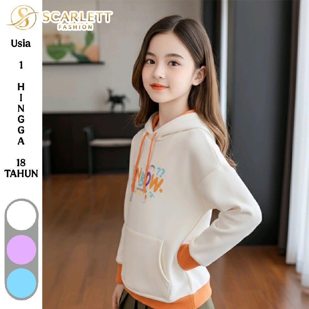 Scarlett Fashion Hoodie Anak Unisex Usia 1-18 Tahun Motif Rainbow Jaket Hoodie Anak Perempuan Laki-l