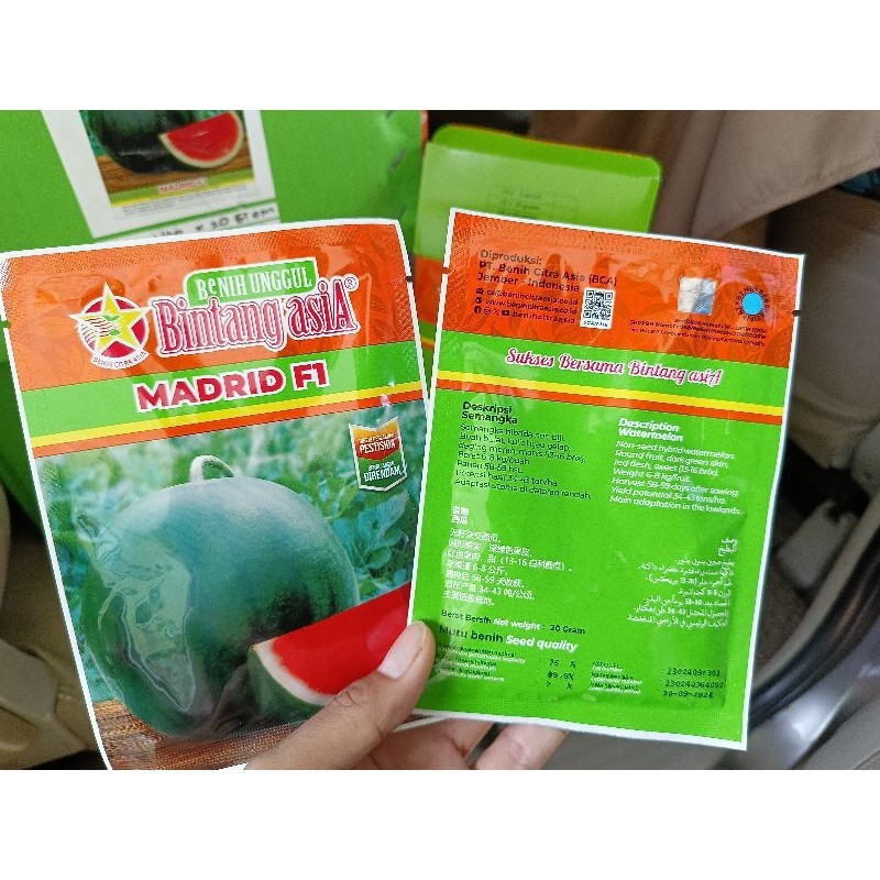 Ready Benih Semangka Non Biji Cap Bintang asiA 20gr