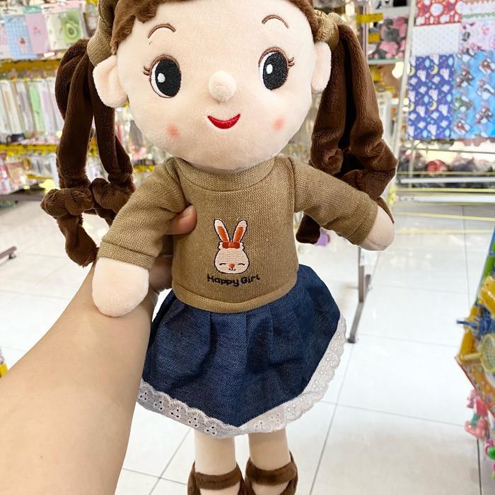 PROMO  Seulgi Boneka Doll Happy Girl Cantik Perempuan Kuncir 05021075 Bahan Silikon Lembut Full Bord