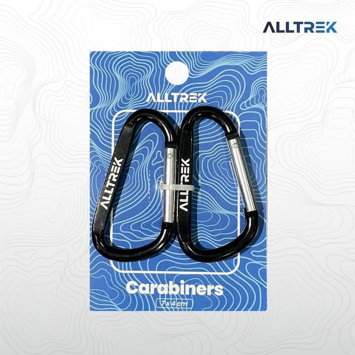(Vida Adventure) ALLTREK Aksesoris Carabiner Outdoor C74 Multifungsi D Shape Basic - Hitam
