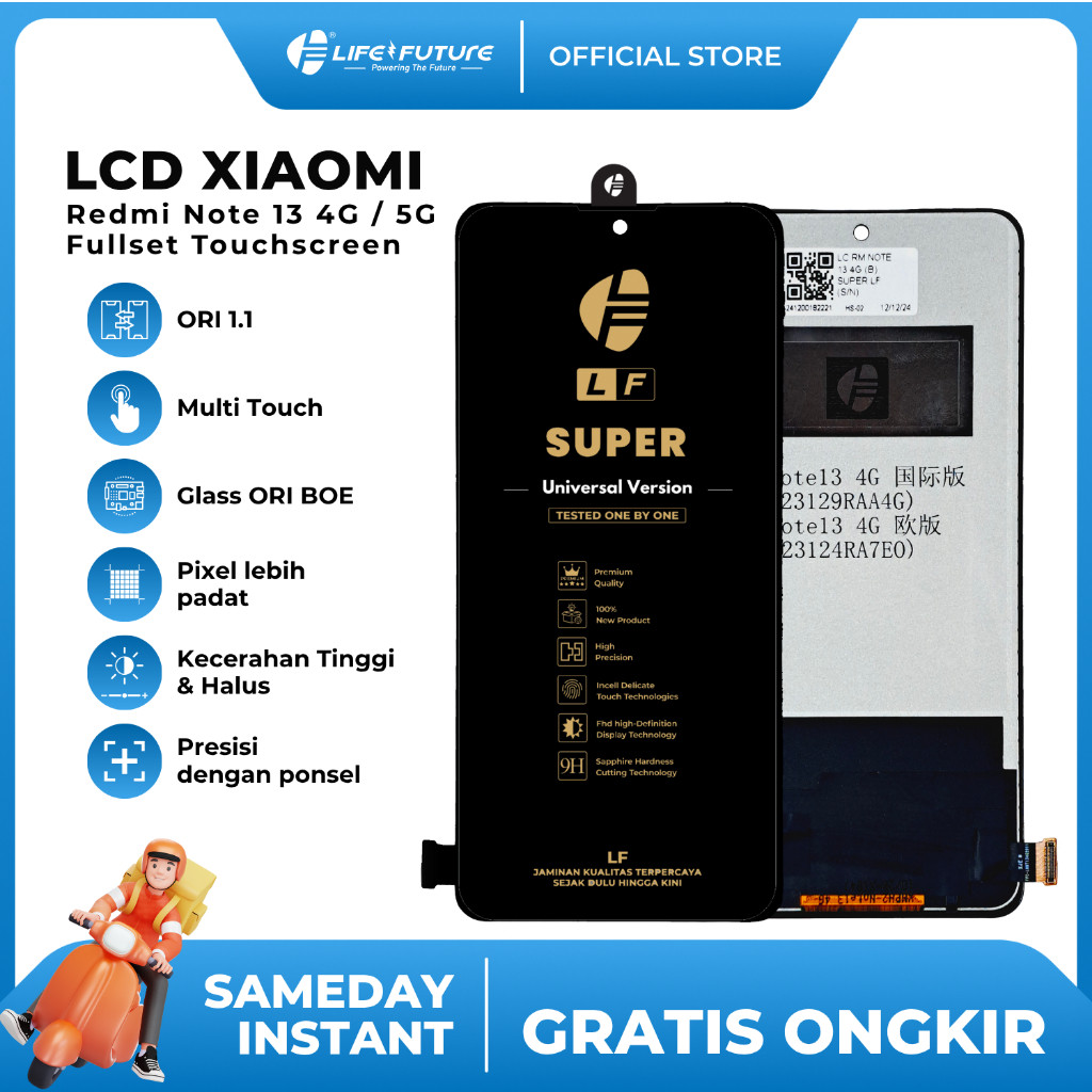 [LCD LIFE FUTURE] - LCD Xiaomi Redmi Note 13 4G / 5G Fullset Touchscreen - Super [LCD LIFE FUTURE] L