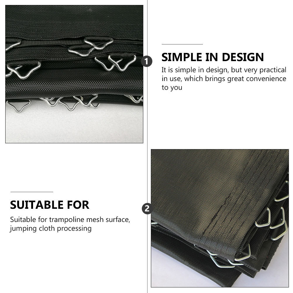 22Pcs Metal Triangle Rings Trampoline Triangle Buckles Iron V-Shaped Replacement Rings Mesh Surface 