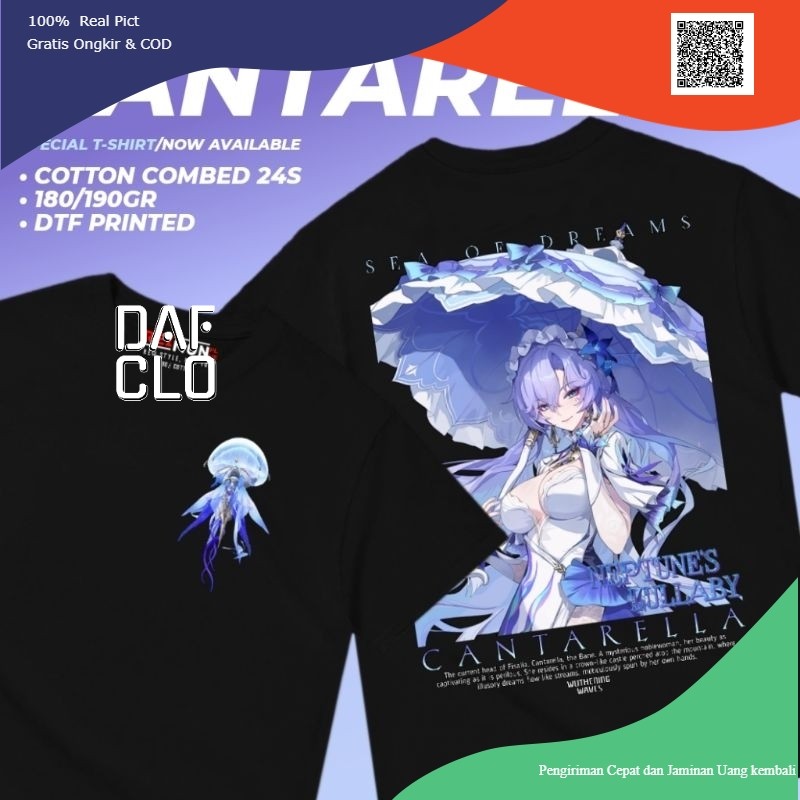 T-Shirt / Kaos Baju Game Cantarella Wuthering Waves d1