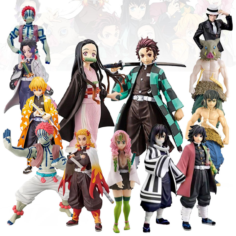 Hot Anime Demon Slayer Kimetsu no Yaiba Figure Kamado Tanjirou Action Figure Agatsuma Zenitsu Nezuko